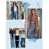 MEROKEETY Cardigan Sweaters for Women Oversized Long Cardigans Fall Outfits | Waffle Knit, Batwing Long Sleeve, Loose Fit, Open Front, Slouchy Casual Outwear, Cozy Sweater Coat, Winter Clothes(Yellow Brown)