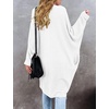 MEROKEETY Cardigan Sweaters for Women Oversized Long Cardigans Fall Outfits | Waffle Knit, Batwing Long Sleeve, Loose Fit, Open Front, Slouchy Casual Outwear, Cozy Sweater Coat, Winter Clothes(White)