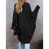 MEROKEETY Cardigan Sweaters for Women Oversized Long Cardigans Fall Outfits | Waffle Knit, Batwing Long Sleeve, Loose Fit, Open Front, Slouchy Casual Outwear, Cozy Sweater Coat, Winter Clothes(Black)