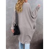 MEROKEETY Cardigan Sweaters for Women Oversized Long Cardigans Fall Outfits | Waffle Knit, Batwing Long Sleeve, Loose Fit, Open Front, Slouchy Casual Outwear, Cozy Sweater Coat, Winter Clothes(Grey)