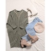 MEROKEETY Cardigan Sweaters for Women Oversized Long Cardigans Fall Outfits | Waffle Knit, Batwing Long Sleeve, Loose Fit, Open Front, Slouchy Casual Outwear, Cozy Sweater Coat, Winter Clothes(Olive)