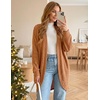MEROKEETY Cardigan Sweaters for Women Oversized Long Cardigans Fall Outfits | Waffle Knit, Batwing Long Sleeve, Loose Fit, Open Front, Slouchy Casual Outwear, Cozy Sweater Coat, Winter Clothes(Yellow Brown)