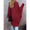 MEROKEETY Cardigan Sweaters for Women Oversized Long Cardigans Fall Outfits | Waffle Knit, Batwing Long Sleeve, Loose Fit, Open Front, Slouchy Casual Outwear, Cozy Sweater Coat, Winter Clothes(Wine)