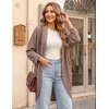 MEROKEETY Cardigan Sweaters for Women Oversized Long Cardigans Fall Outfits | Waffle Knit, Batwing Long Sleeve, Loose Fit, Open Front, Slouchy Casual Outwear, Cozy Sweater Coat, Winter Clothes(Brown)