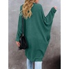 MEROKEETY Cardigan Sweaters for Women Oversized Long Cardigans Fall Outfits | Waffle Knit, Batwing Long Sleeve, Loose Fit, Open Front, Slouchy Casual Outwear, Cozy Sweater Coat, Winter Clothes(Dark Green)
