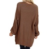 MEROKEETY Womens 2026 Fall Long Sleeve Chunky Knit Cardigan Sweaters | Open Front, Oversized, Lantern Sleeve, Chunky Trendy Cardigan Outerwear, Fashion Winter Outfits Coats(Brown)