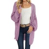 MEROKEETY Womens 2026 Fall Long Sleeve Chunky Knit Cardigan Sweaters | Open Front, Oversized, Lantern Sleeve, Chunky Trendy Cardigan Outerwear, Fashion Winter Outfits Coats(Taro)