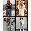 MEROKEETY Womens 2026 Fall Long Sleeve Chunky Knit Cardigan Sweaters | Open Front, Oversized, Lantern Sleeve, Chunky Trendy Cardigan Outerwear, Fashion Winter Outfits Coats(Navy)