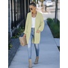MEROKEETY Womens 2026 Fall Long Sleeve Chunky Knit Cardigan Sweaters | Open Front, Oversized, Lantern Sleeve, Chunky Trendy Cardigan Outerwear, Fashion Winter Outfits Coats(Lightgreen)