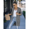 MEROKEETY Womens 2026 Fall Long Sleeve Chunky Knit Cardigan Sweaters | Open Front, Oversized, Lantern Sleeve, Chunky Trendy Cardigan Outerwear, Fashion Winter Outfits Coats(Dark Grey)