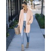 MEROKEETY Womens 2026 Fall Long Sleeve Chunky Knit Cardigan Sweaters | Open Front, Oversized, Lantern Sleeve, Chunky Trendy Cardigan Outerwear, Fashion Winter Outfits Coats(Pink)