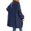 MEROKEETY Womens 2026 Fall Long Sleeve Chunky Knit Cardigan Sweaters | Open Front, Oversized, Lantern Sleeve, Chunky Trendy Cardigan Outerwear, Fashion Winter Outfits Coats(Navy)