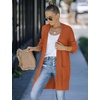 MEROKEETY Womens 2026 Fall Long Sleeve Chunky Knit Cardigan Sweaters | Open Front, Oversized, Lantern Sleeve, Chunky Trendy Cardigan Outerwear, Fashion Winter Outfits Coats(Orange)