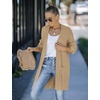 MEROKEETY Womens 2026 Fall Long Sleeve Chunky Knit Cardigan Sweaters | Open Front, Oversized, Lantern Sleeve, Chunky Trendy Cardigan Outerwear, Fashion Winter Outfits Coats(Khaki)