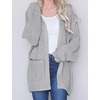 MEROKEETY Womens 2026 Fall Long Sleeve Chunky Knit Cardigan Sweaters | Open Front, Oversized, Lantern Sleeve, Chunky Trendy Cardigan Outerwear, Fashion Winter Outfits Coats(Light Grey)