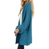 MEROKEETY Womens 2026 Fall Long Sleeve Chunky Knit Cardigan Sweaters | Open Front, Oversized, Lantern Sleeve, Chunky Trendy Cardigan Outerwear, Fashion Winter Outfits Coats(Teal)