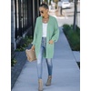 MEROKEETY Womens 2026 Fall Long Sleeve Chunky Knit Cardigan Sweaters | Open Front, Oversized, Lantern Sleeve, Chunky Trendy Cardigan Outerwear, Fashion Winter Outfits Coats(Sage)