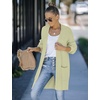 MEROKEETY Womens 2026 Fall Long Sleeve Chunky Knit Cardigan Sweaters | Open Front, Oversized, Lantern Sleeve, Chunky Trendy Cardigan Outerwear, Fashion Winter Outfits Coats(Lightgreen)