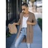MEROKEETY Womens 2026 Fall Long Sleeve Chunky Knit Cardigan Sweaters | Open Front, Oversized, Lantern Sleeve, Chunky Trendy Cardigan Outerwear, Fashion Winter Outfits Coats(Mocha)