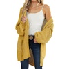 MEROKEETY Womens 2026 Fall Long Sleeve Chunky Knit Cardigan Sweaters | Open Front, Oversized, Lantern Sleeve, Chunky Trendy Cardigan Outerwear, Fashion Winter Outfits Coats(Mustard)