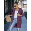 MEROKEETY Womens 2026 Fall Long Sleeve Chunky Knit Cardigan Sweaters | Open Front, Oversized, Lantern Sleeve, Chunky Trendy Cardigan Outerwear, Fashion Winter Outfits Coats(Plum)