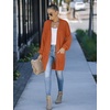 MEROKEETY Womens 2026 Fall Long Sleeve Chunky Knit Cardigan Sweaters | Open Front, Oversized, Lantern Sleeve, Chunky Trendy Cardigan Outerwear, Fashion Winter Outfits Coats(Orange)