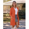 MEROKEETY Women’s Fall Cable Knit Button Long Cardigan Sweater | Button Front, Long Sleeve, Chunky Knit, Open Front, V Neck, Loose Fit, Side Pockets, 2026 Winter, Casual outerwear(Orange)