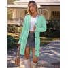 MEROKEETY Women’s Fall Cable Knit Button Long Cardigan Sweater | Button Front, Long Sleeve, Chunky Knit, Open Front, V Neck, Loose Fit, Side Pockets, 2026 Winter, Casual outerwear(Mint)
