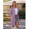 MEROKEETY Women’s Fall Cable Knit Button Long Cardigan Sweater | Button Front, Long Sleeve, Chunky Knit, Open Front, V Neck, Loose Fit, Side Pockets, 2026 Winter, Casual outerwear(Taro)
