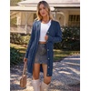 MEROKEETY Women’s Fall Cable Knit Button Long Cardigan Sweater | Button Front, Long Sleeve, Chunky Knit, Open Front, V Neck, Loose Fit, Side Pockets, 2026 Winter, Casual outerwear(Navy)