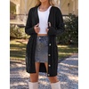 MEROKEETY Women’s Fall Cable Knit Button Long Cardigan Sweater | Button Front, Long Sleeve, Chunky Knit, Open Front, V Neck, Loose Fit, Side Pockets, 2026 Winter, Casual outerwear(Black)