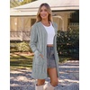 MEROKEETY Women’s Fall Cable Knit Button Long Cardigan Sweater | Button Front, Long Sleeve, Chunky Knit, Open Front, V Neck, Loose Fit, Side Pockets, 2026 Winter, Casual outerwear(Grey)