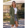MEROKEETY Women’s Fall Cable Knit Button Long Cardigan Sweater | Button Front, Long Sleeve, Chunky Knit, Open Front, V Neck, Loose Fit, Side Pockets, 2026 Winter, Casual outerwear(Army Green)