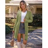 MEROKEETY Women’s Fall Cable Knit Button Long Cardigan Sweater | Button Front, Long Sleeve, Chunky Knit, Open Front, V Neck, Loose Fit, Side Pockets, 2026 Winter, Casual outerwear(Olive)