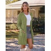 MEROKEETY Women’s Fall Cable Knit Button Long Cardigan Sweater | Button Front, Long Sleeve, Chunky Knit, Open Front, V Neck, Loose Fit, Side Pockets, 2026 Winter, Casual outerwear(Olive)