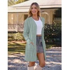 MEROKEETY Women’s Fall Cable Knit Button Long Cardigan Sweater | Button Front, Long Sleeve, Chunky Knit, Open Front, V Neck, Loose Fit, Side Pockets, 2026 Winter, Casual outerwear(Sage)