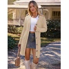 MEROKEETY Women’s Fall Cable Knit Button Long Cardigan Sweater | Button Front, Long Sleeve, Chunky Knit, Open Front, V Neck, Loose Fit, Side Pockets, 2026 Winter, Casual outerwear(Apricot)