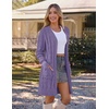 MEROKEETY Women’s Fall Cable Knit Button Long Cardigan Sweater | Button Front, Long Sleeve, Chunky Knit, Open Front, V Neck, Loose Fit, Side Pockets, 2026 Winter, Casual outerwear(Purple)