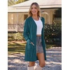 MEROKEETY Women’s Fall Cable Knit Button Long Cardigan Sweater | Button Front, Long Sleeve, Chunky Knit, Open Front, V Neck, Loose Fit, Side Pockets, 2026 Winter, Casual outerwear(Teal)
