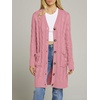 MEROKEETY Women’s Fall Cable Knit Button Long Cardigan Sweater | Button Front, Long Sleeve, Chunky Knit, Open Front, V Neck, Loose Fit, Side Pockets, 2026 Winter, Casual outerwear(Darkpink)