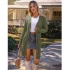 MEROKEETY Women’s Fall Cable Knit Button Long Cardigan Sweater | Button Front, Long Sleeve, Chunky Knit, Open Front, V Neck, Loose Fit, Side Pockets, 2026 Winter, Casual outerwear(Army Green)