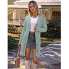 MEROKEETY Women’s Fall Cable Knit Button Long Cardigan Sweater | Button Front, Long Sleeve, Chunky Knit, Open Front, V Neck, Loose Fit, Side Pockets, 2026 Winter, Casual outerwear(Sage)