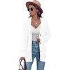 MEROKEETY Womens Fall Cable Knit Button Up Oversized Light Cardigan Sweater | Winter, Cozy, Lightweight, Warm, Cute, Trendy, Open Front, Button Down, Hip Length, Layering, Long Sleeve Coat, With Pockets(White)