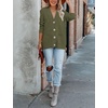MEROKEETY Womens Fall Cable Knit Button Up Oversized Light Cardigan Sweater | Winter, Cozy, Lightweight, Warm, Cute, Trendy, Open Front, Button Down, Hip Length, Layering, Long Sleeve Coat, With Pockets(Army Green)