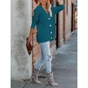 MEROKEETY Womens Fall Cable Knit Button Up Oversized Light Cardigan Sweater | Winter, Cozy, Lightweight, Warm, Cute, Trendy, Open Front, Button Down, Hip Length, Layering, Long Sleeve Coat, With Pockets(Teal)