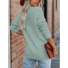 MEROKEETY Womens Fall Cable Knit Button Up Oversized Light Cardigan Sweater | Winter, Cozy, Lightweight, Warm, Cute, Trendy, Open Front, Button Down, Hip Length, Layering, Long Sleeve Coat, With Pockets(Sage)