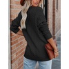 MEROKEETY Womens Fall Cable Knit Button Up Oversized Light Cardigan Sweater | Winter, Cozy, Lightweight, Warm, Cute, Trendy, Open Front, Button Down, Hip Length, Layering, Long Sleeve Coat, With Pockets(Black)