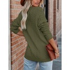 MEROKEETY Womens Fall Cable Knit Button Up Oversized Light Cardigan Sweater | Winter, Cozy, Lightweight, Warm, Cute, Trendy, Open Front, Button Down, Hip Length, Layering, Long Sleeve Coat, With Pockets(Army Green)