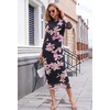 MEROKEETY Womens Fall Long Sleeve Floral Wedding Guest Maxi Dress | 2026 Bodycon, Mesh, Slim Fit, Winter Cocktail Party, Semi Formal, Birthday, Date Night, Prom Elegant Long Dresses(Pinkfloral)