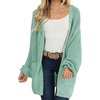 MEROKEETY Womens 2026 Fall Long Sleeve Chunky Knit Cardigan Sweaters | Open Front, Oversized, Lantern Sleeve, Chunky Trendy Cardigan Outerwear, Fashion Winter Outfits Coats(Sage)